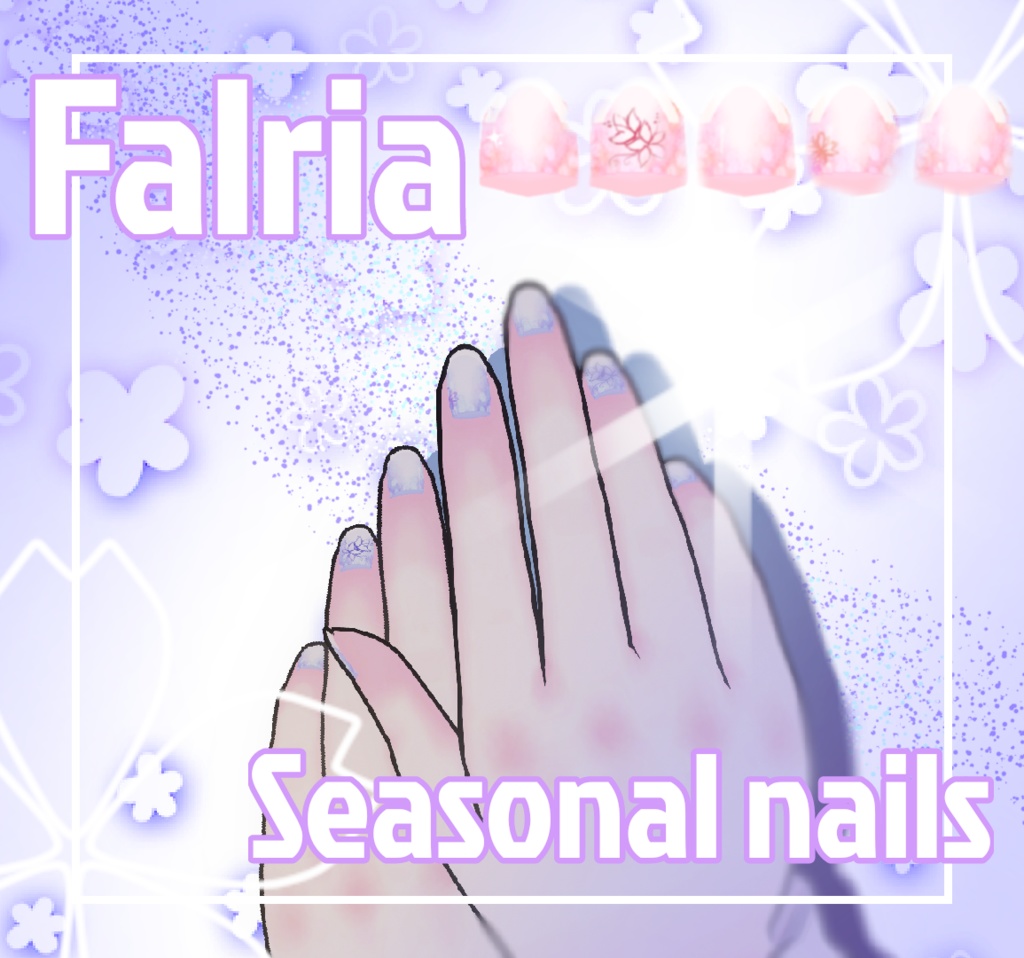 ♥Seasonal flower nail texture for Falria「ファルリア ちゃん用ネイル」♥ image