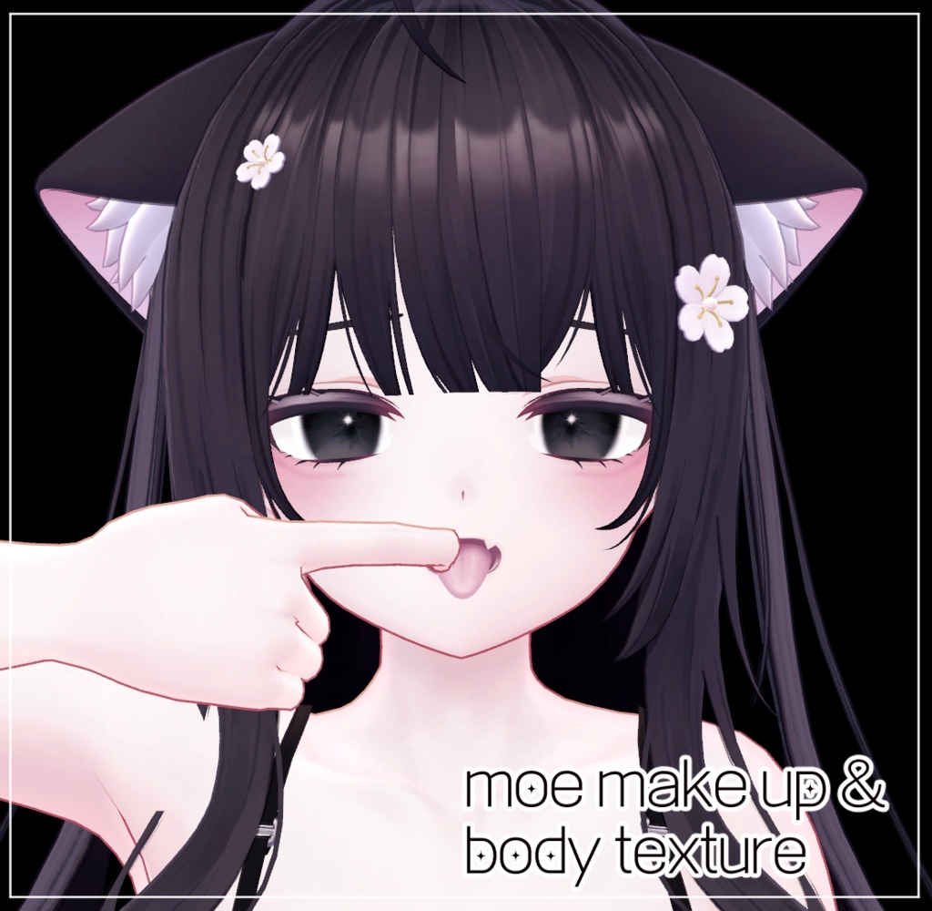 ♡ 萌, Moe ♡ メンヘラ moe make up & body texture ! 萌メイク image