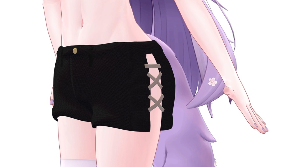 【「萌」専用】　ブラックホットパンツ　ーCatwalkー image