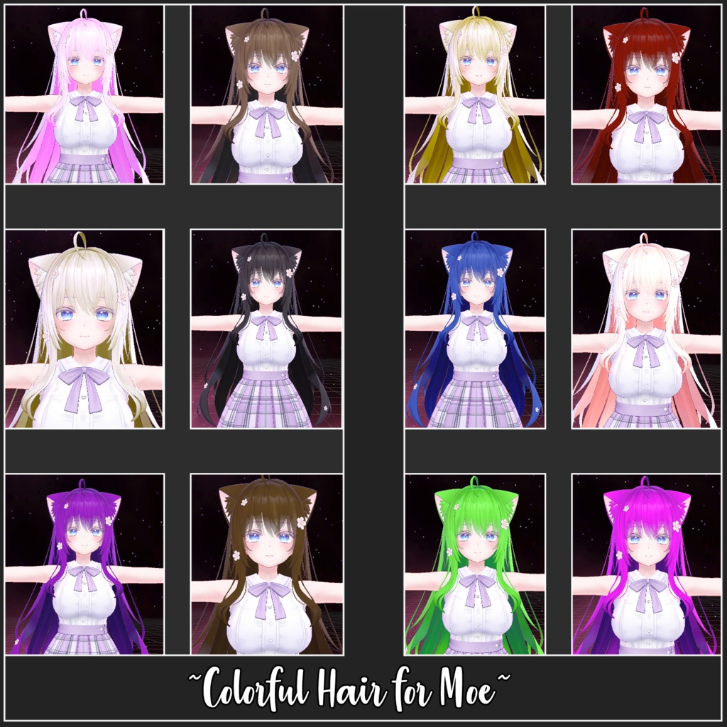 Colorful Hair for Moe | 萌えのカラフルヘア image