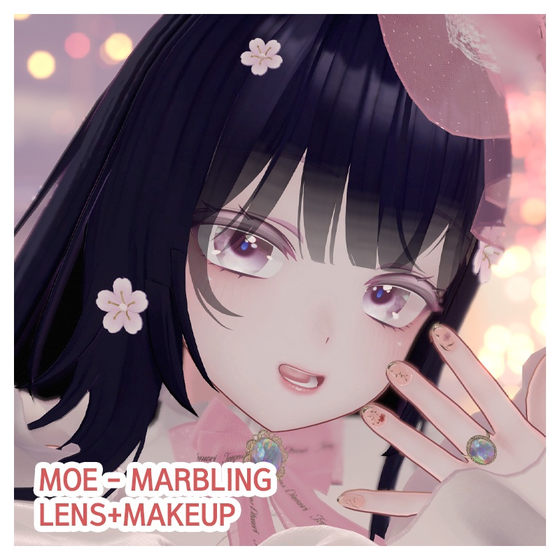 萌(moe):marbling lens+makeup image