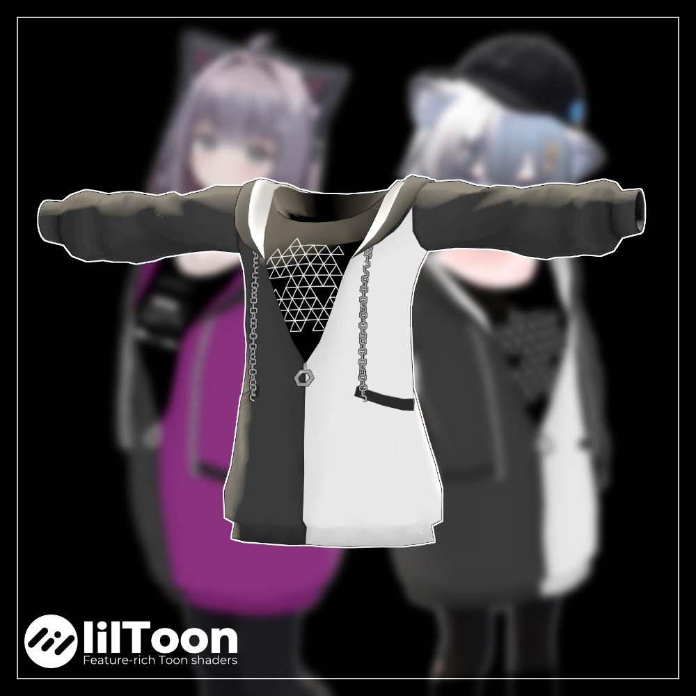 シンプルバイカラーフーディー image
