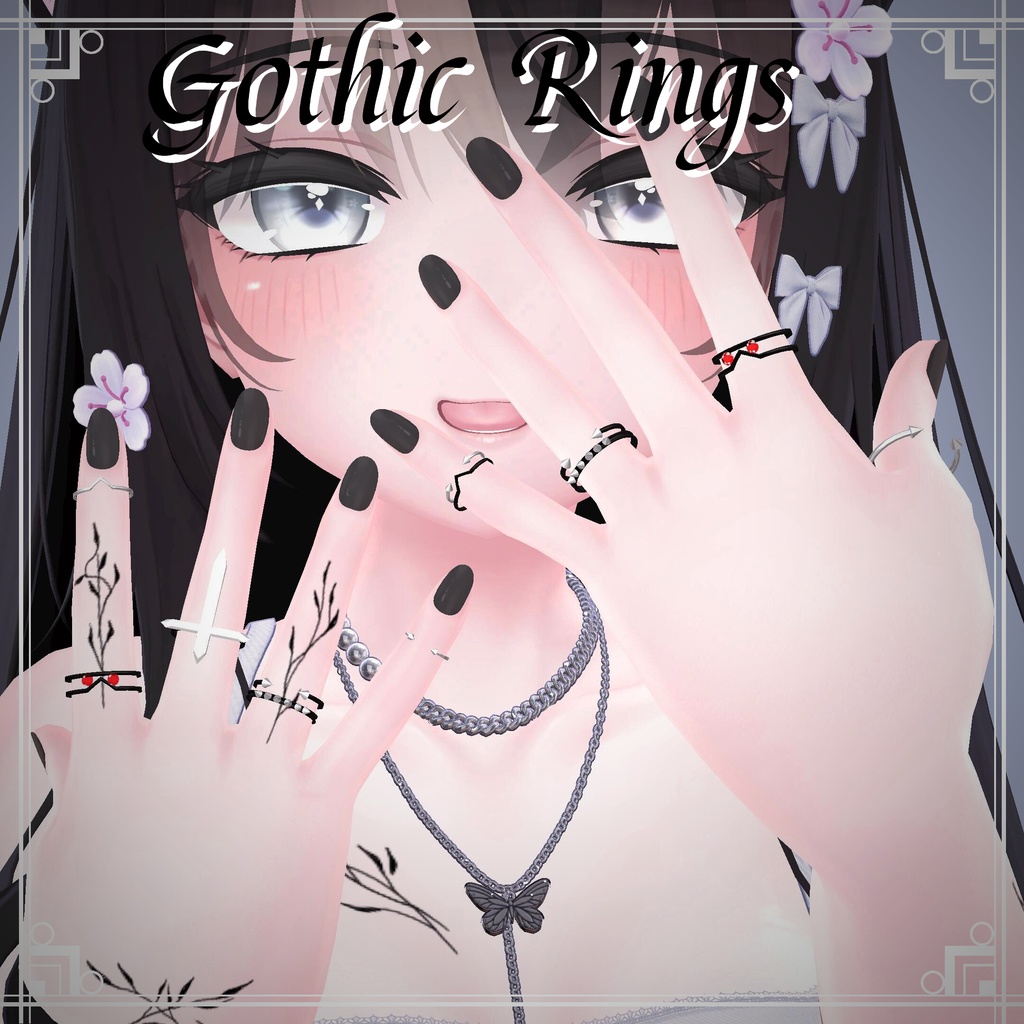 ♱ Gothic Rings Set ♱ image