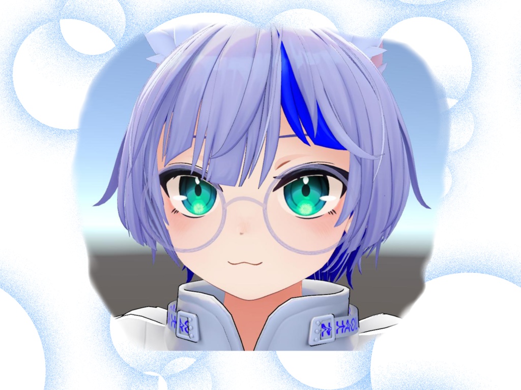 【無料】シンプルまんまる丸メガネ image