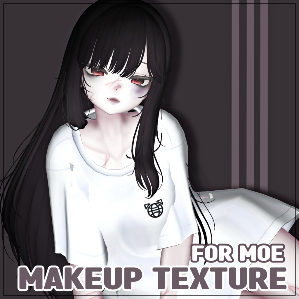 【萌】 moe Menhera make up & body texture image