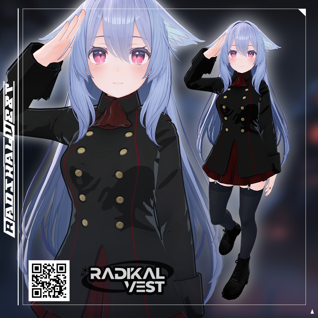 【桔梗対応】軍服ワンピースコーデセット/MILITARY UNIFORM ONEPIECE OUTFIT SET image