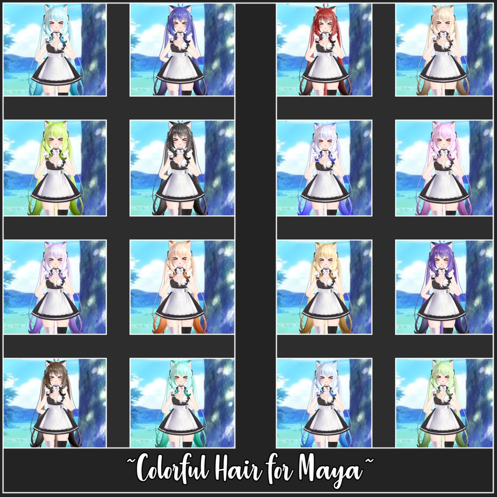 Colourful Hair for Maya  Mayayoru's Curry Texture image