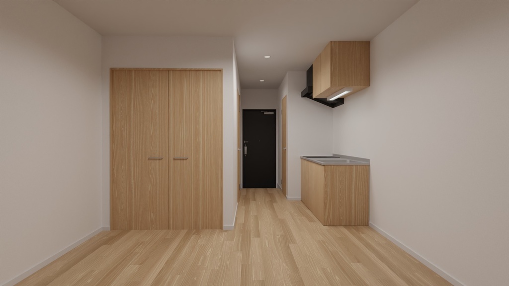 【VRChat】ナチュラルな1R マンション / One room apartment image