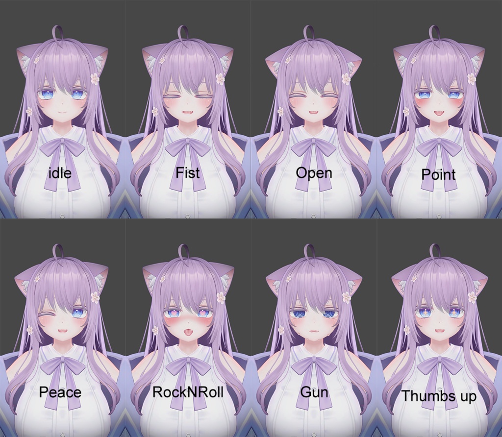 [無料]【VRChat】萌用 Neko Face Expression image