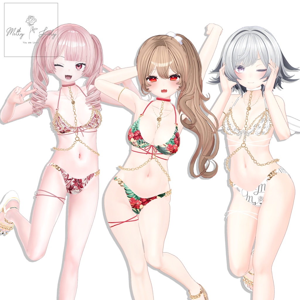 【舞夜、むろむ、YUGIMIYO】Chain BIKINI 2023 image