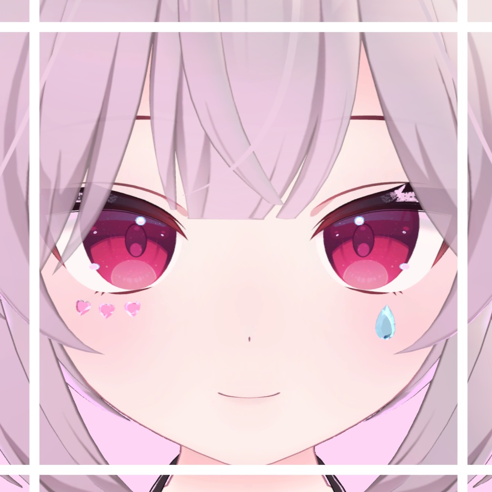 【無料/Free】きらきらフェイスメイク【VRChat想定】#ロボらぼ image