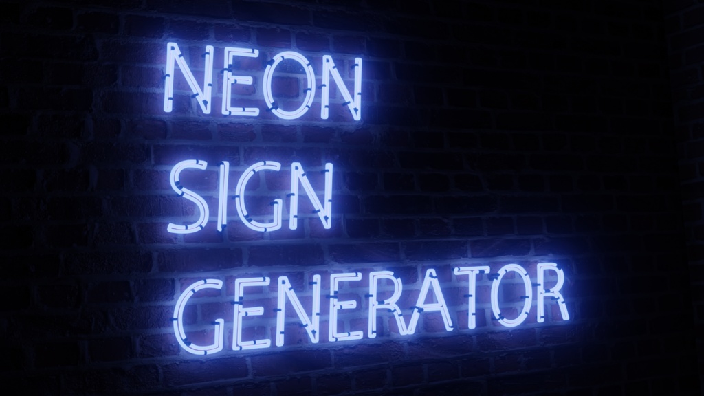 [Blender][Unity] ネオンサインジェネレーター Neon Sign Generator  image