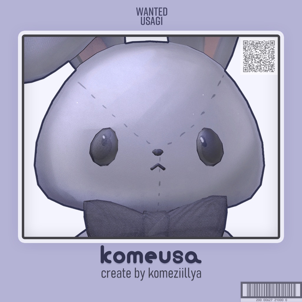 【ワンコイン】こめうさちゃん　オリジナル３Dモデル image