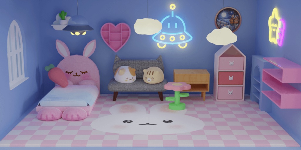 かわいいお部屋インテリアセット image