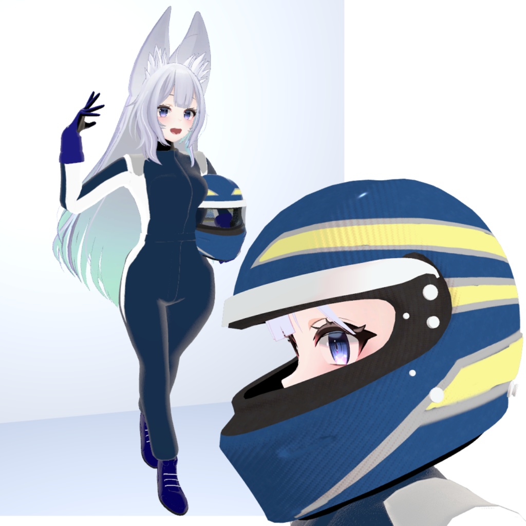 ウルフェリア用　ヘルメットと（おまけ）レーシングスーツ image