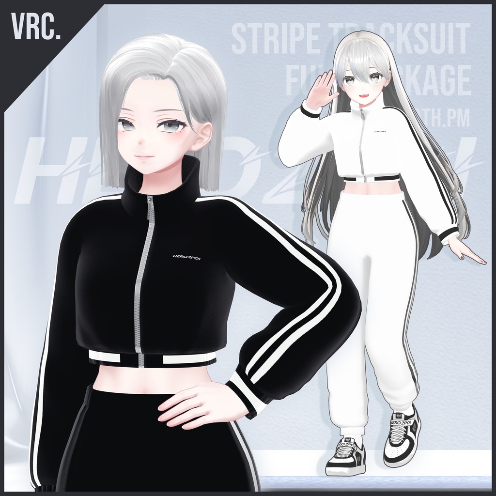 Stripe Tracksuit set 【for Shinra,Kikyo】 / 衣装 [VRC] image
