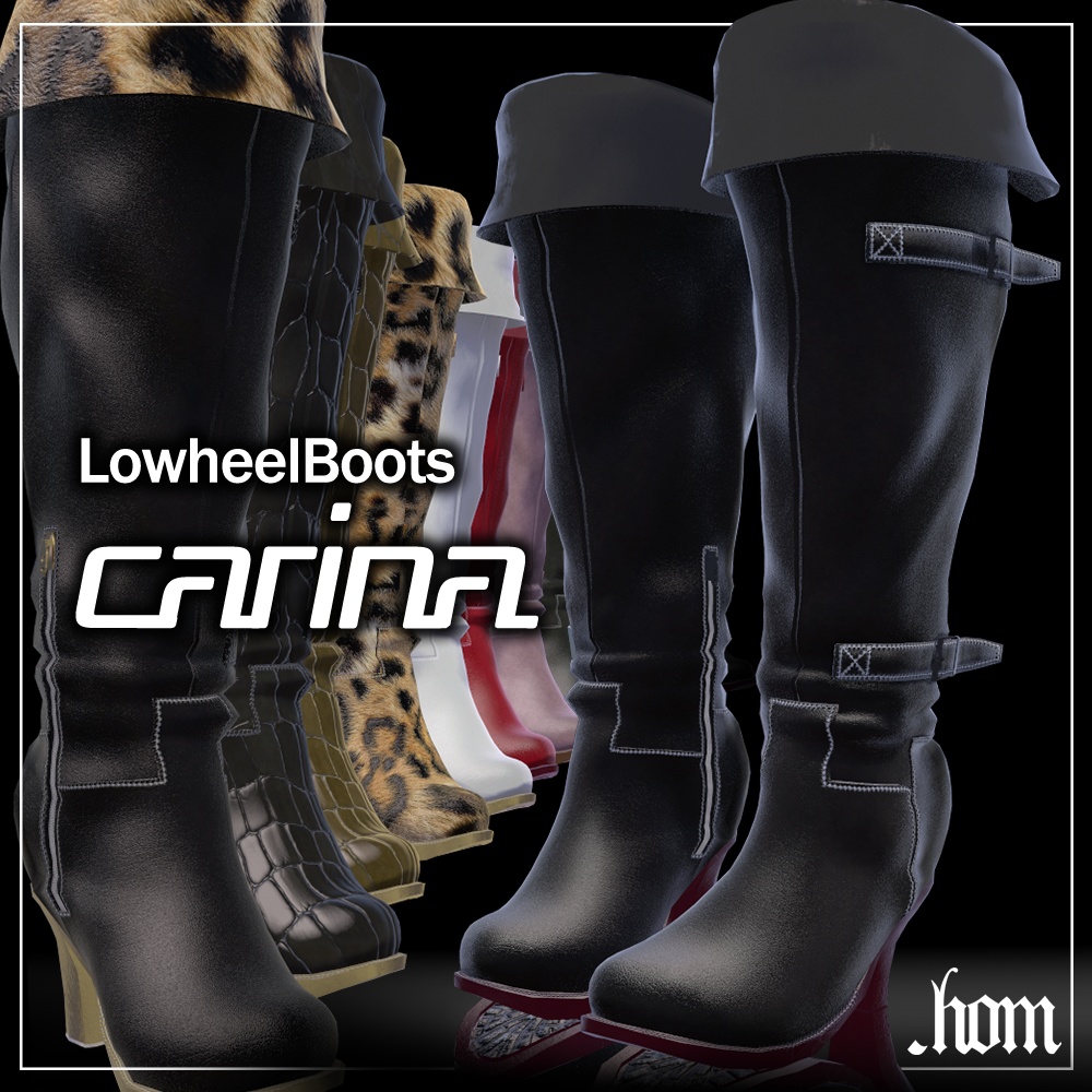 [carina] Turn-up low-heel boots. Compatible with 23 avatars image