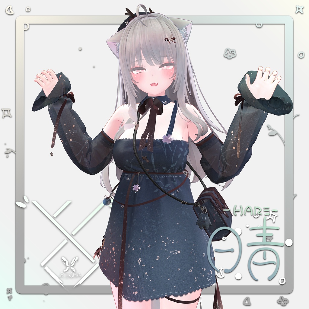 VRChat想定衣装モデル 【「晴」HARE 】（萌・桔梗・セレスティア用） image