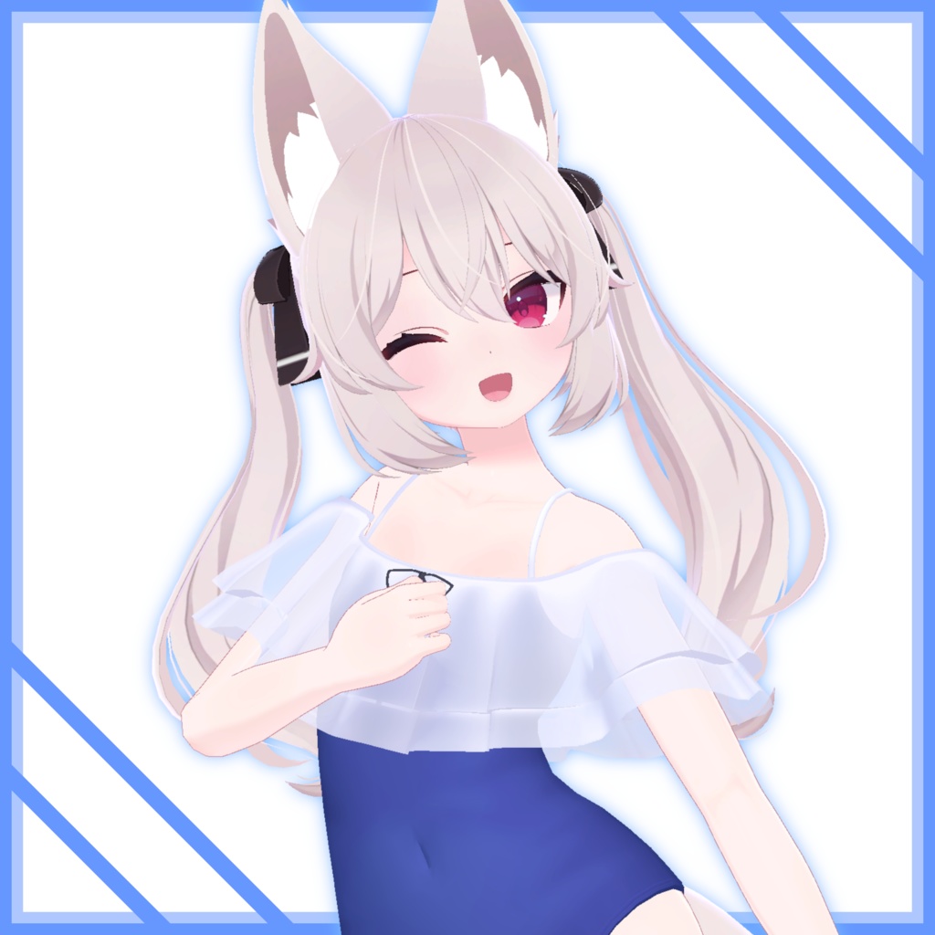 【カリン対応】フリルつきスクール水着 image