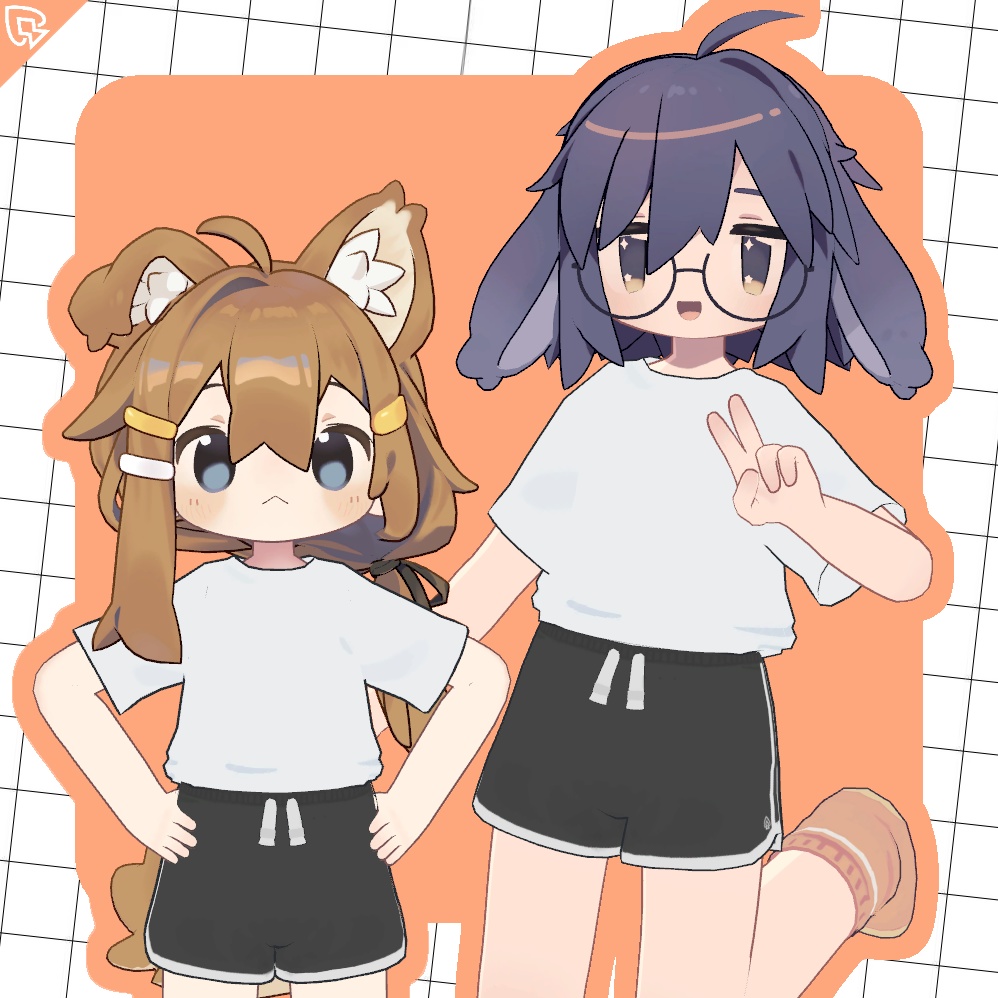 [ UsasakiMamihinata ] Tucked T-shirt & Running Shorts image