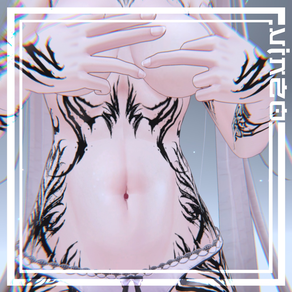 Maya Gothic Tattoos Tattoo *Texture* Model "Maiya" / HD image