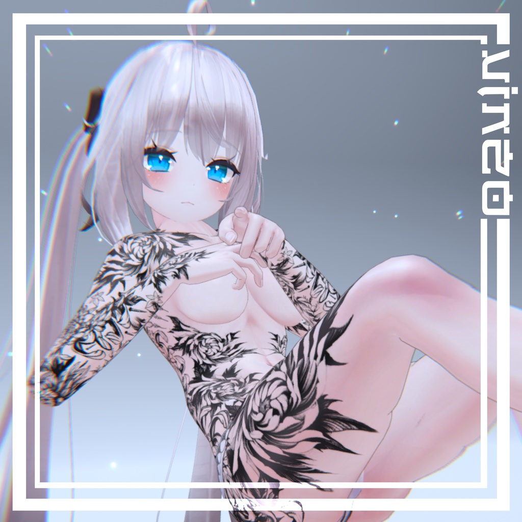 Maya Flower Tattoos Tattoo *Texture* Model "Maiya" / HD image