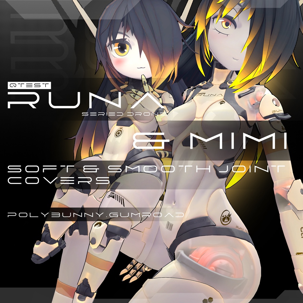 [VRC] Runa/Luna  (ルナ) + MimiRuna Soft & Smooth Joint Covers image