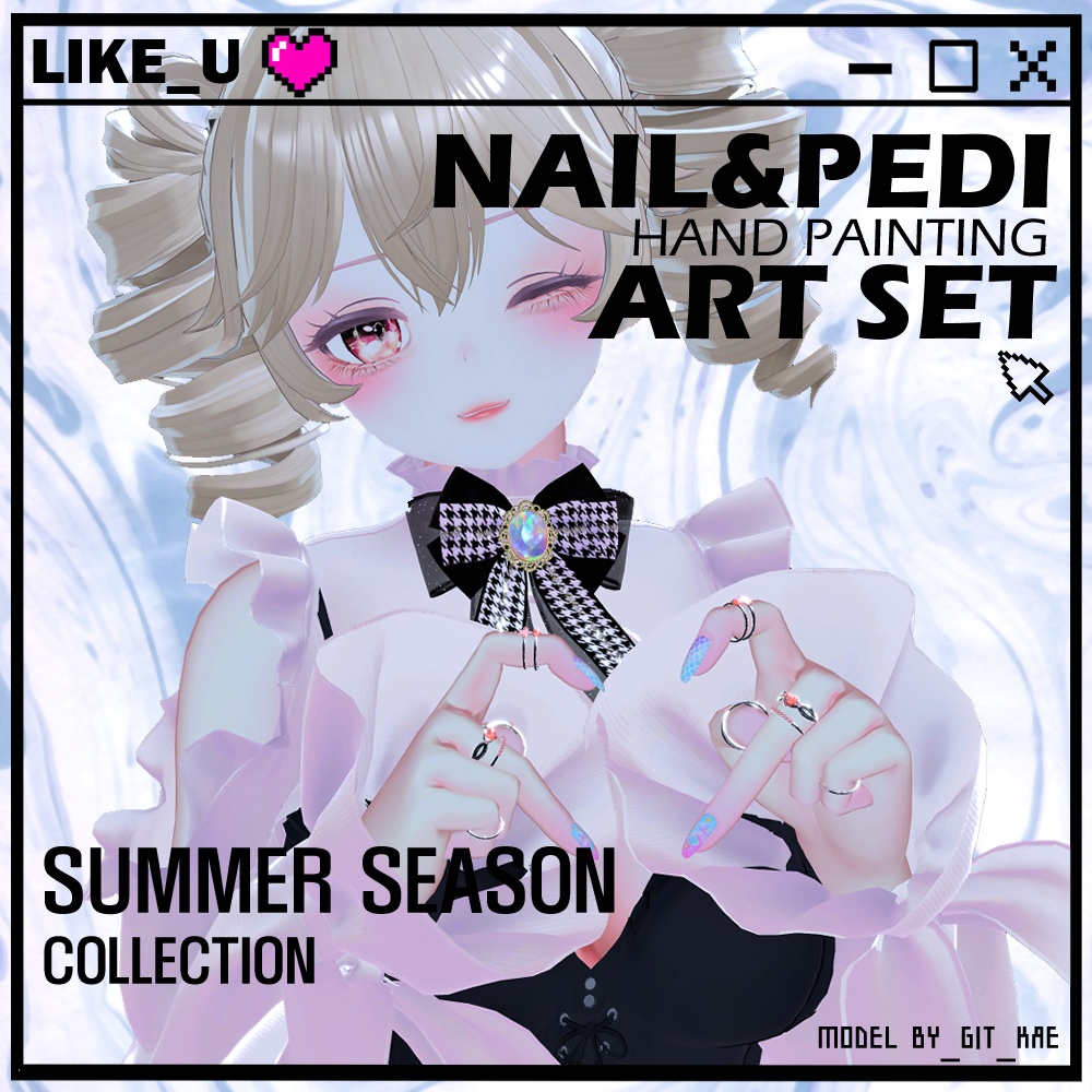[SELESTIA] Summer nail&pedi art set image