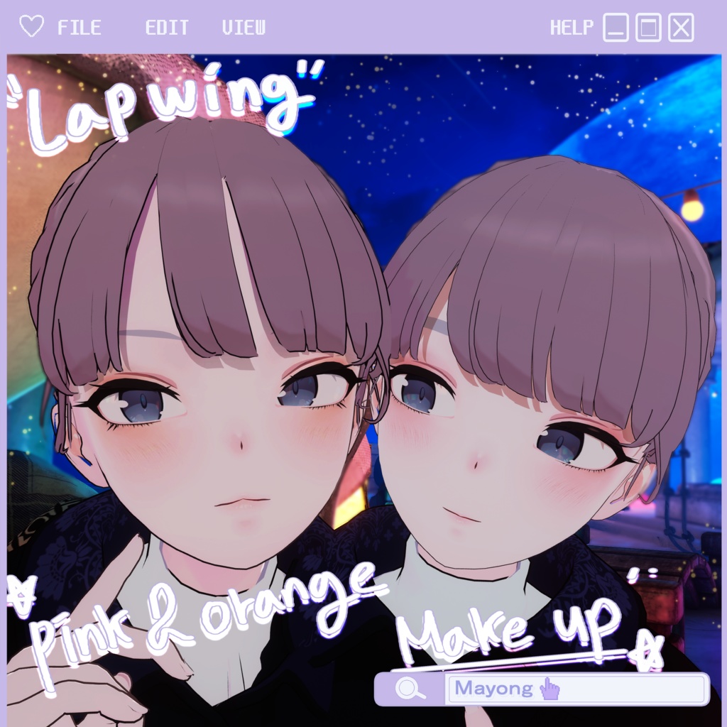 [Lapwing 用] Pink & Orange Daily makeup texture image