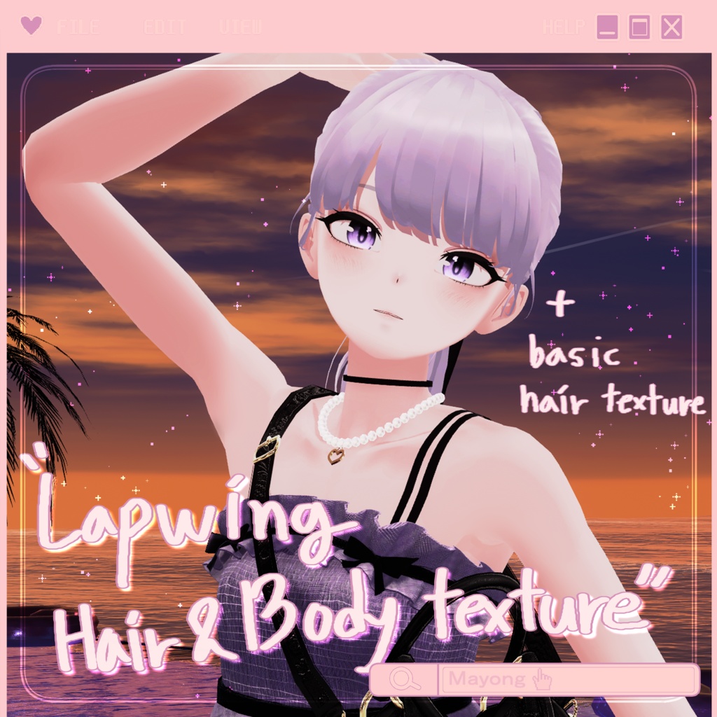 [Lapwing 用] Hair & Body + Nail makeup texture image