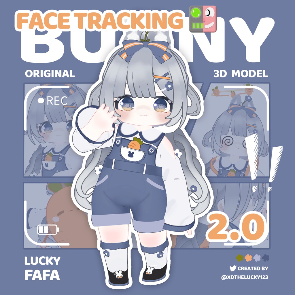 【BUNNY】VRChat向オリジナル3Ｄモデル#lucky3D image