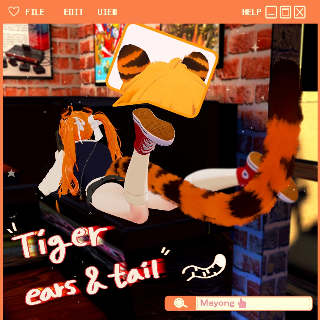 [For all] Tiger ears & tail (2 types)  image