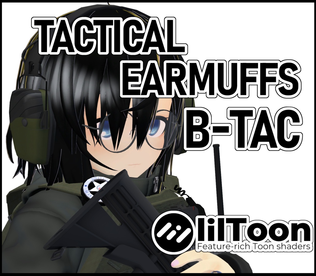 【VRChat想定】Tactical Earmuff「B-TAC」 image