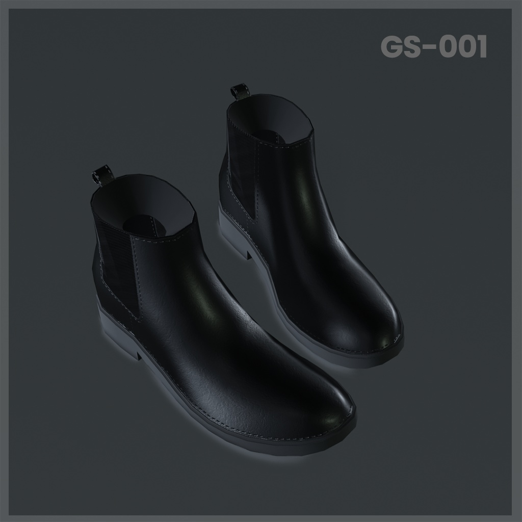 OSC-001  Side-Gore Boots Black Leather for grus image