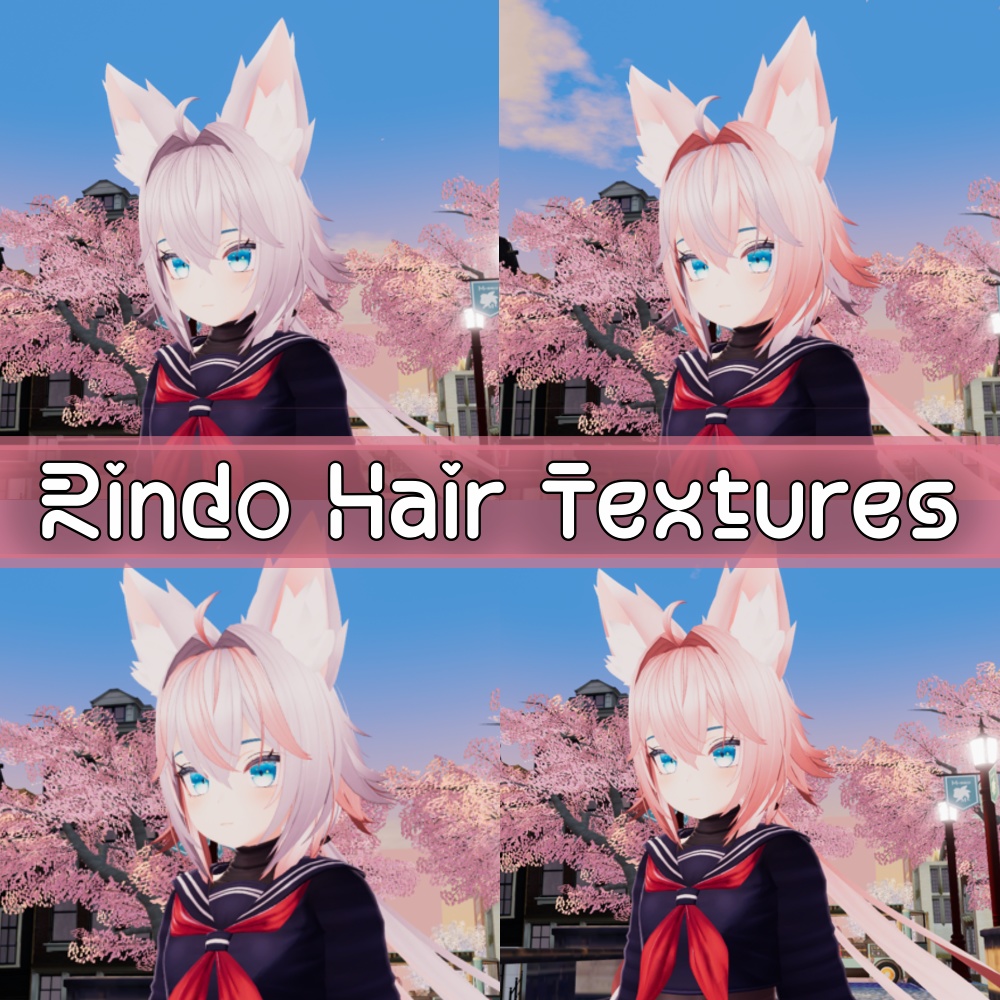 Rindo Gentian Hair Pale Lilac Red Textures image