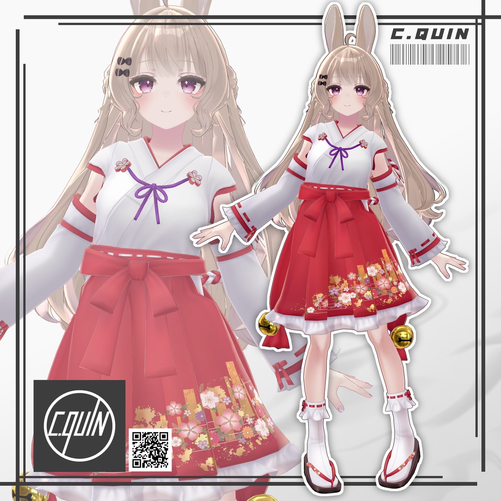巫女風コーデセット Verルーナリット image