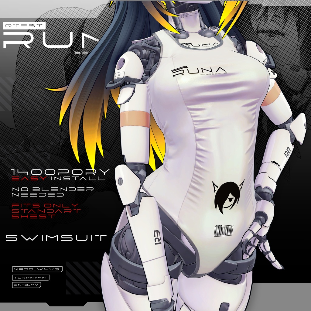 【オリジナル3Dコスチューム】Runa Swimsuit【VRC】 image