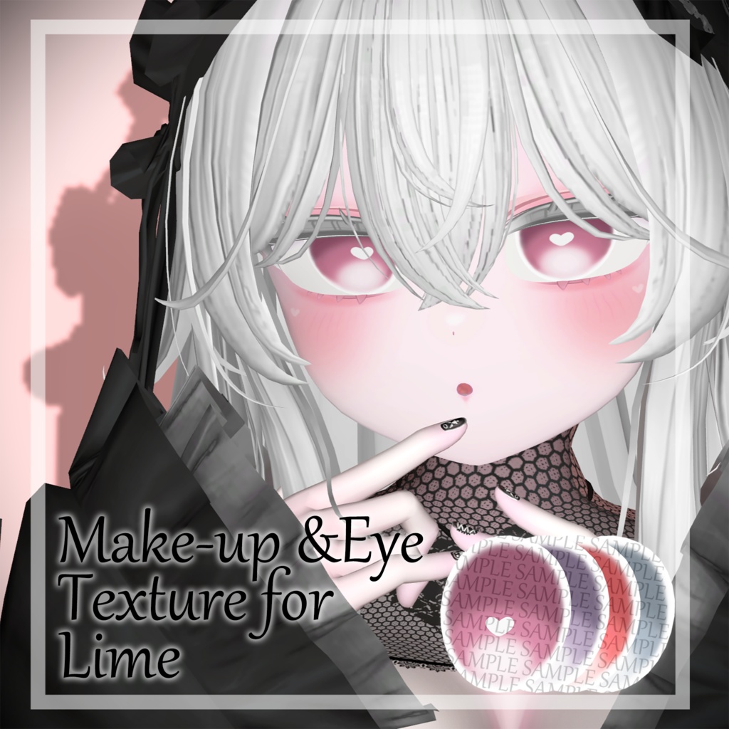 ライム用 Soft-heart 瞳&メイクテクスチャー Make-up and Eye Texture for Lime image