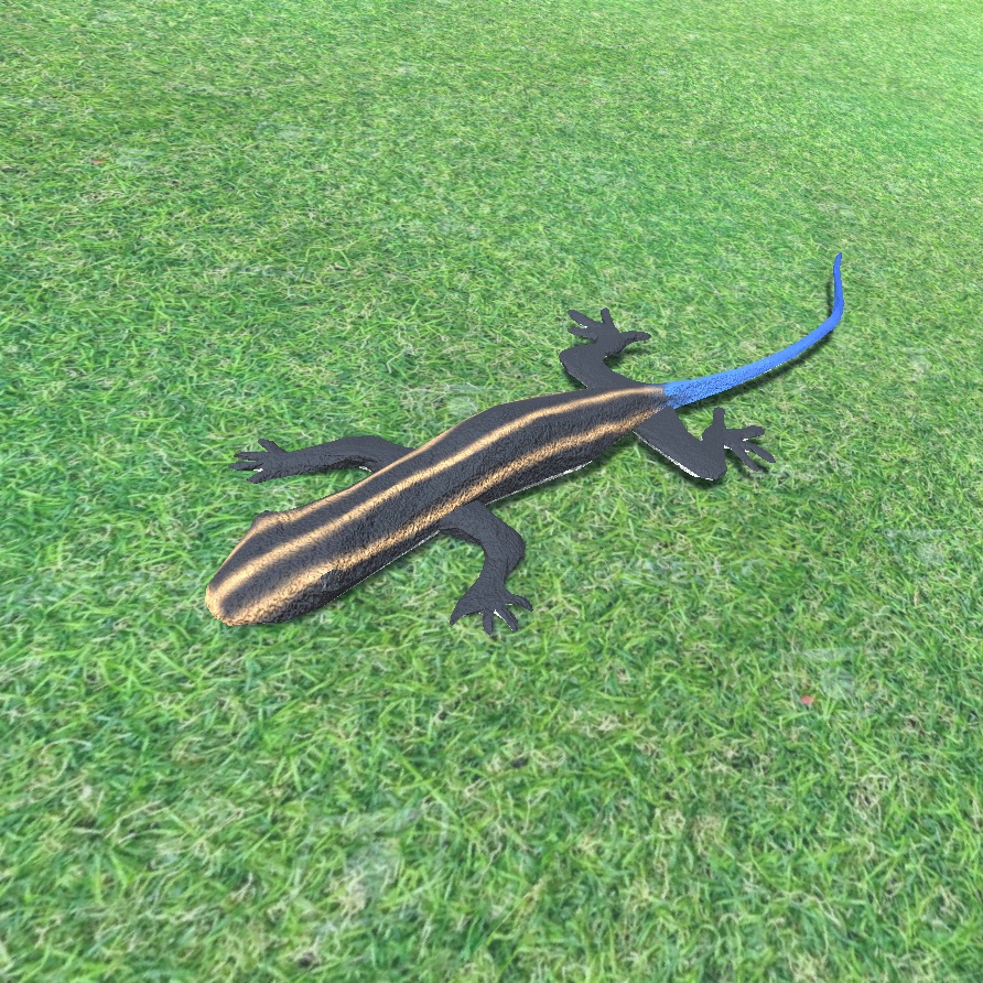 トカゲ 3Dモデル 無料／Lizard 3D model free／Blender fbx image