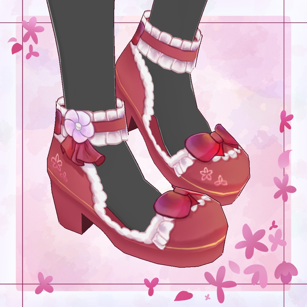 【無料/Free】ロリータ靴【VRoid衣装】 image