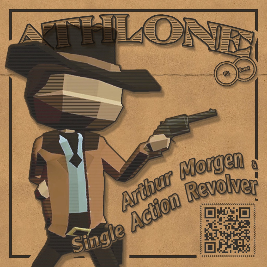 Working Single Action Revolver & Legendary Outlaw Arthur Morgen Avatar Low Poly  image