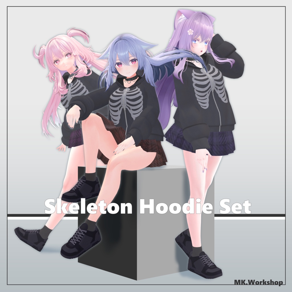 Skeleton Hoodie Set image