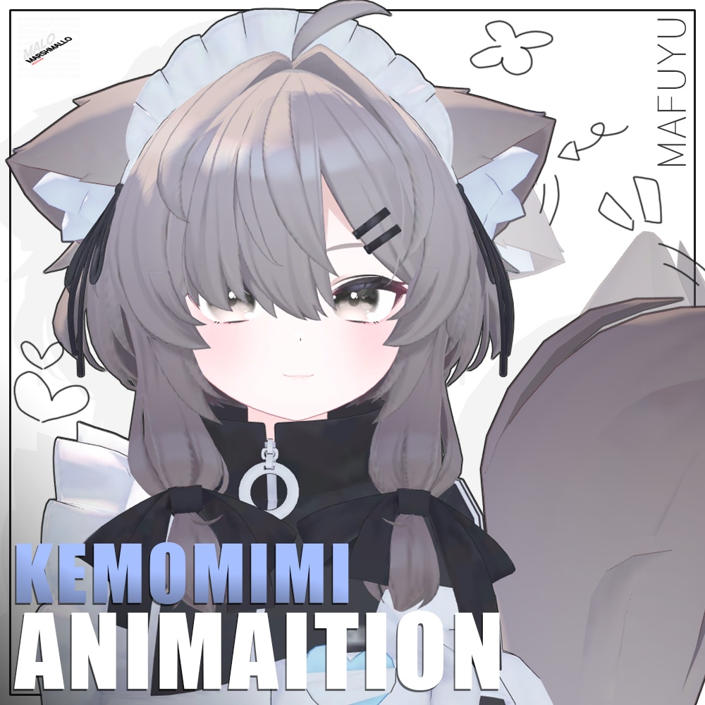 真冬 Mafuyu Kemomimi Animation (ear,tail) image