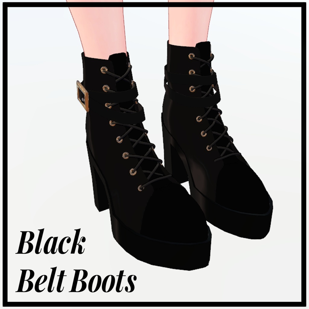 [桔梗]FREE!! Black Belt Boots/ブラックベルトブーツ image