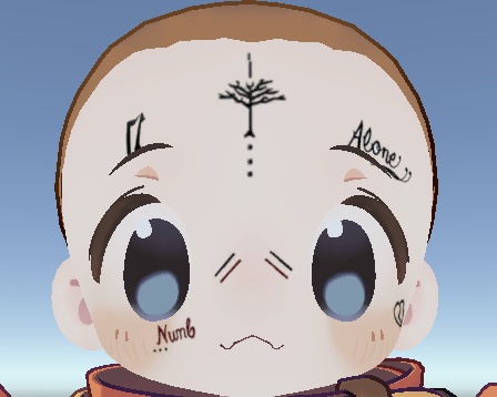【まめひなた】 FaceTattoo ラッパー image
