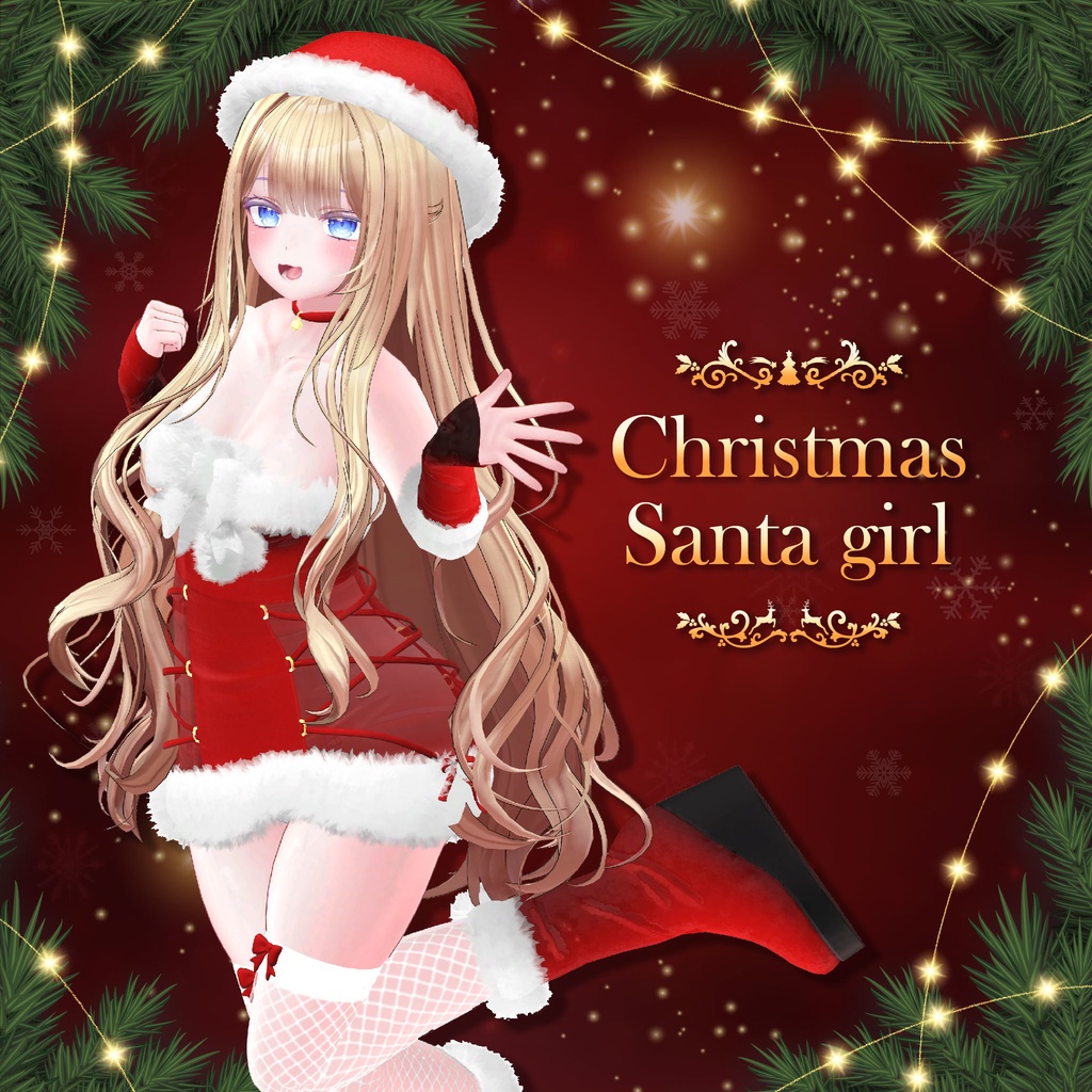 [萌] Moe Christmas Santa Girl (VRC 3Dアイテム) image