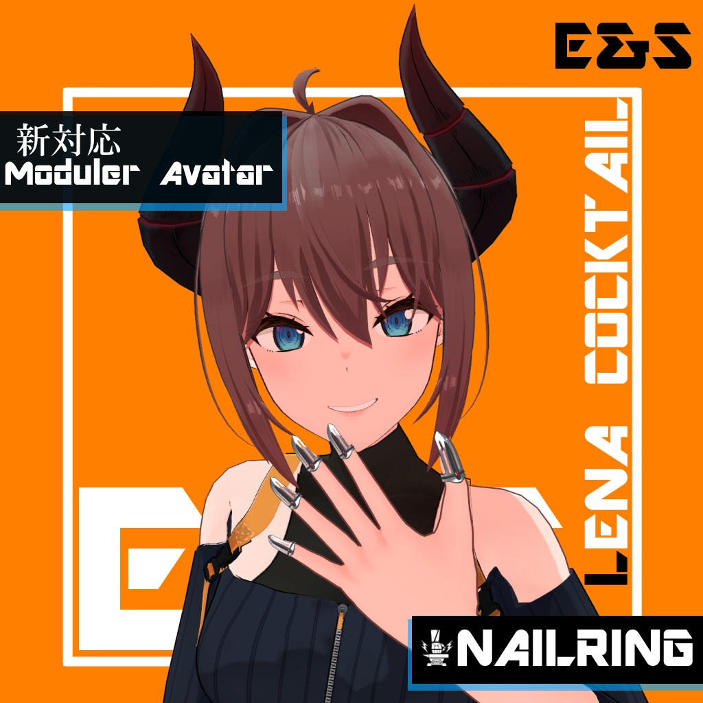 【レナ・カクテル1.14対応】VRC用ネイルリングセット【MA対応】 image