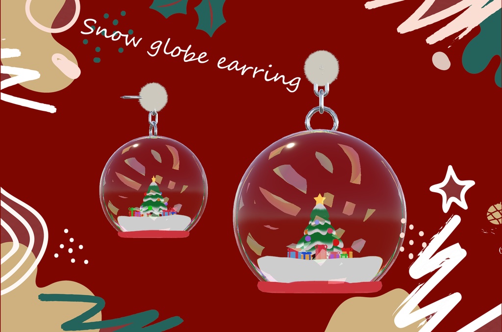❆Snowglobe earring❆ image
