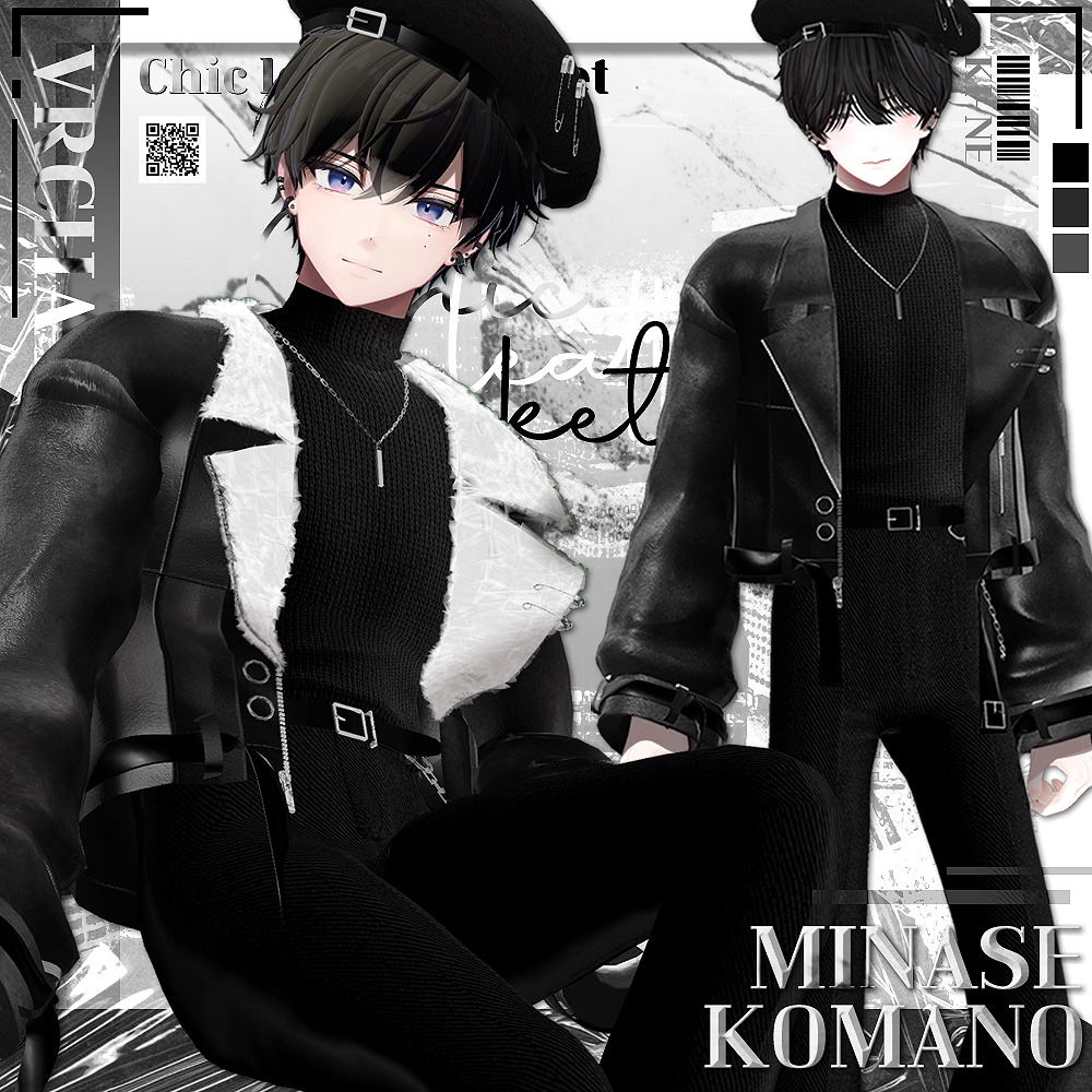 Chic leather jacket / シックなレザージャケット / 水瀬(Minase) / 狛乃(Komano) / (VRC) image