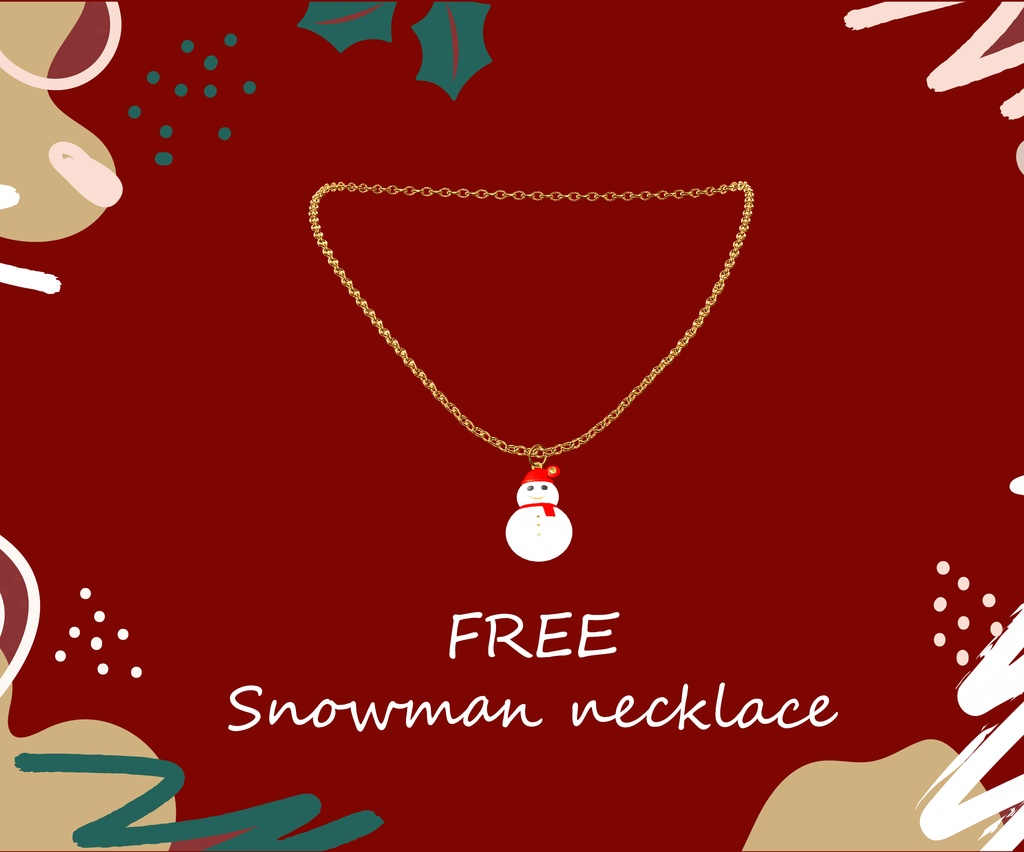 [FREE] 🍬Snowman necklace🍬 image